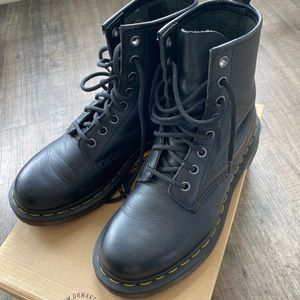 Dr.Martens 1460 boots. Black Nappa leather. Size 7 US. Used, in great condition.